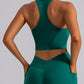 Square Neck Racerback Cropped Tank