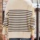 Striped Round Neck Long Sleeve Sweatshirt