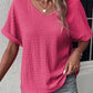 V-Neck Short Sleeve Blouse