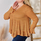 Hailey & Co Full Size V-Neck Flounce Sleeve Blouse