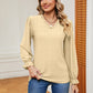 V-Neck Flounce Sleeve Blouse