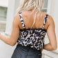 Leopard Print V-Neck Lace Trim Bodysuit