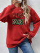 MERRY AND BRIGHT Long Sleeve Sweatshirt Deep Red