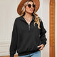 Half-Zip Dropped Shoulder Sweatshirt