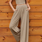 Scoop Neck Top and Wide Leg Pants Set