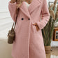 Devine Pocketed Long Sleeve Hooded Teddy Coat