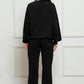 Corduroy Round Neck Sweatshirt and Sweatpants Set