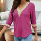 V-Neck Eyelet Blouse