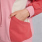 Color Block Drawstring Mock Neck Sweatshirt