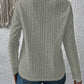 Eyelet Round Neck Long Sleeve Top