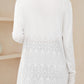 Openwork Open Front Long Sleeve Cardigan