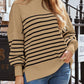 Striped Round Neck Long Sleeve Sweatshirt