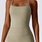 Square Neck Back Crisscross Tank Top