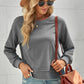 Side Slit Drop Shoulder Sweatshirt