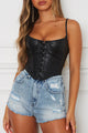 Scoop Neck Spaghetti Strap Cami Black