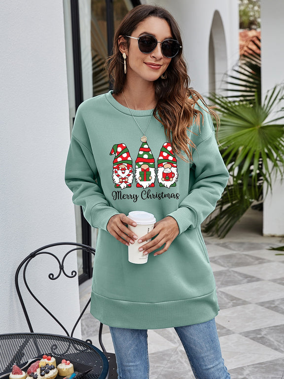 MERRY CHRISTMAS Graphic Sweatshirt Sage