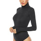 Ribbed Turtleneck Long Sleeve Bodysuit