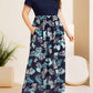 Plus Size Printed Round Neck Short Sleeve Maxi Dress