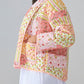 Printed Patchwork Open Front Cardigan with Pockets