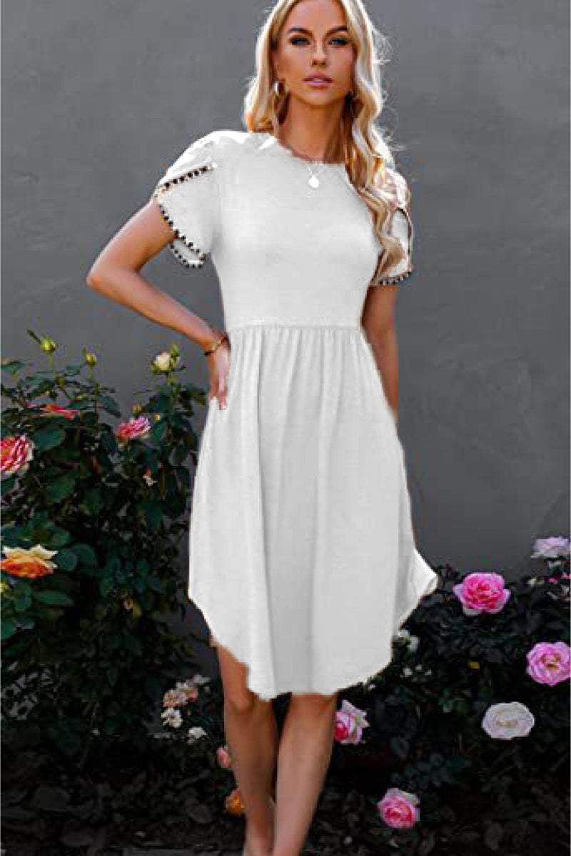 Round Neck Short Sleeve Dress