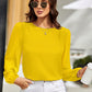 Round Neck Balloon Sleeve Blouse