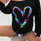 Heart Graphic Long Sleeve Sweatshirt