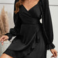 Flounce Sleeve Ruffled Mini Dress