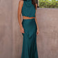 Cropped Turtle Neck Tank Top and Maxi Skirt Set