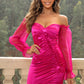 Sweetheart Neck Ruched Mini Dress