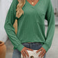 Mandy V-Neck Long Sleeve T-Shirt