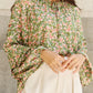 HEYSON She's Blossoming Full Size Balloon Sleeve Floral Blouse