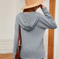 Half-Button Dropped Shoulder Hoodie