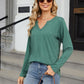 Notched Long Sleeve T-Shirt