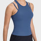 Cutout Round Neck Racerback Active Tank