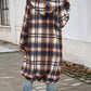 Devine Plaid Zip Up Hooded Coat