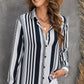 Striped Button-Down Long Sleeve Shirt