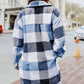 MeiMei Plaid Button Up Dropped Shoulder Coat