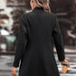 Collared Neck Long Sleeve Longline Coat