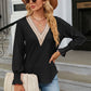 V-Neck Flounce Sleeve Blouse