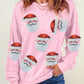 Sequin Santa Patch Round Neck Sweatshirt