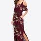 Slit Scoop Neck Cold-Shoulder Maxi Dress