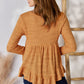 Hailey & Co Full Size V-Neck Flounce Sleeve Blouse