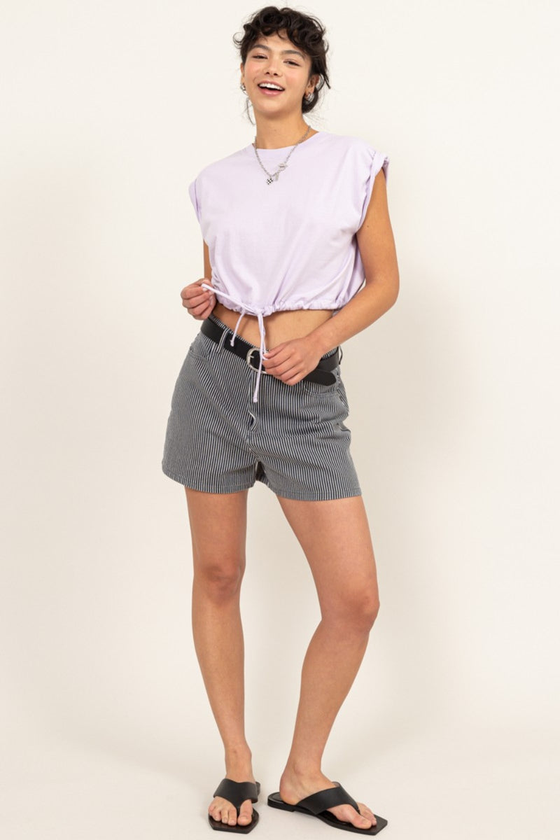 HYFVE Drawstring Hem Crop Top