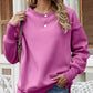 Dropped Shoulder Slit Sweatshirt