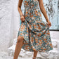 Floral V-Neck Tiered Sleeveless Dress