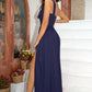 One-Shoulder Split Maxi Dress