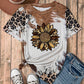 Sunflower Graphic Round Neck Short Sleeve T-Shirt