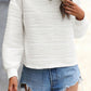 Textured Round Neck Dropped Shoulder T-Shirt