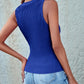 Textured Round Neck Tank