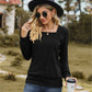 Square Neck Long Sleeve Blouse